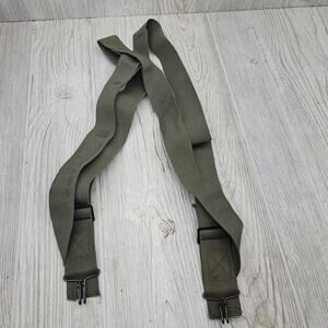 Vintage US Army M-1950 Suspenders Korean War OD Green Canvas Military Gear‎ 1952